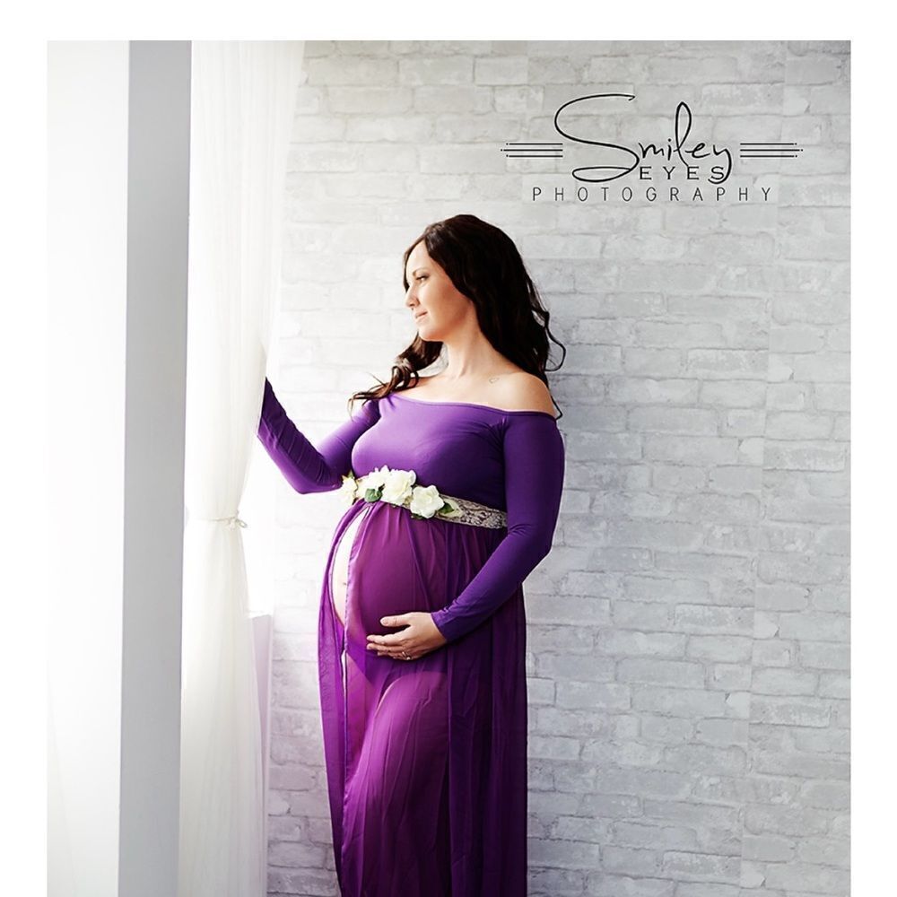 Purple Maternity Gown for Photography Photoshoots s-XL​​